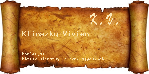 Klinszky Vivien névjegykártya
